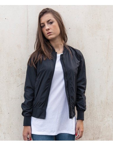 B-BY044-Ladies Nylon Bomber Jacket